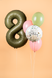 Фольгована кулька цифра 6 оливка матова 234069112932 фото 3