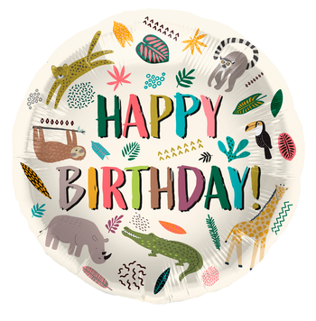 Фольговане коло Happy Birthdayз тваринами 536202056342 фото