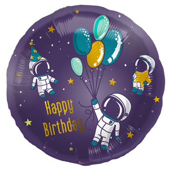 Фольговане коло Happy Birthday Space 139982826662 фото
