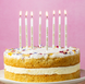 Набір свічок класік Happy Birthday білі з золотом 217385845732 фото 2