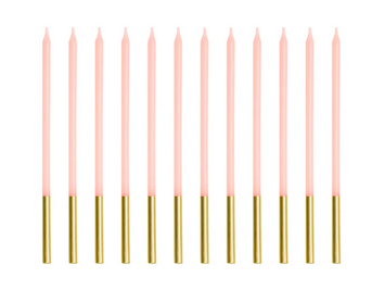 Набір свічок рожеві з золотом 497493555192 фото