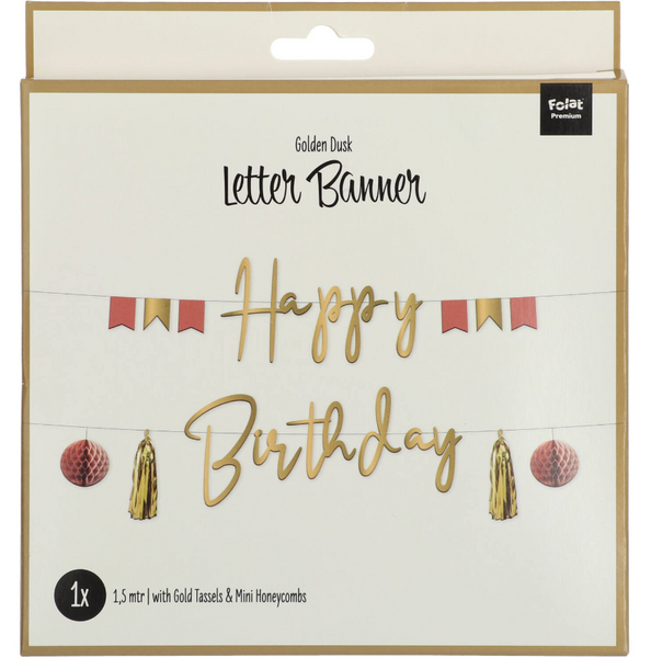Гірлянда Happy Birthday Golden Dusk 111370701622 фото
